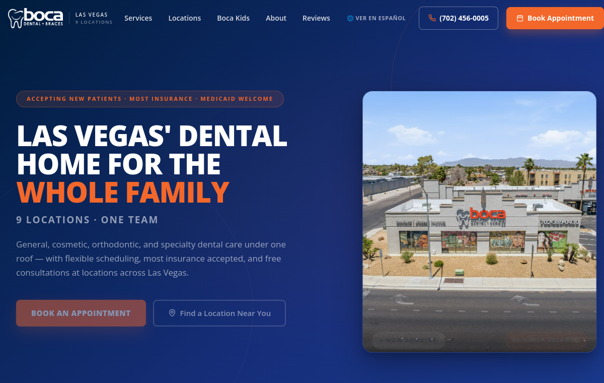 Boca Dental & Braces — Las Vegas — work by DataStackLogic